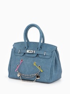 Сумка женская TEXTURA, на клапане, 24×19×14 см, синяя - Фото 9