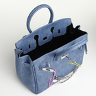 Сумка женская TEXTURA, на клапане, 24×19×14 см, синяя - Фото 12