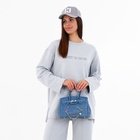 Сумка женская TEXTURA, на клапане, 24×19×14 см, синяя - Фото 14