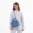 Сумка женская TEXTURA, на клапане, 24×19×14 см, синяя - Фото 7