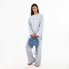 Сумка женская TEXTURA, на клапане, 24×19×14 см, синяя - Фото 15