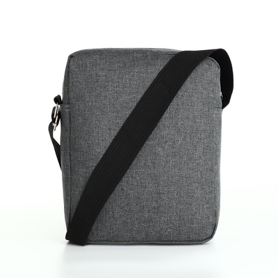 Сумка мужская на молнии, цвет серый