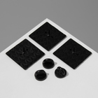 Набор значков (3шт) "Кот" прячущийся, цветной в чёрном металле - фото 25837358