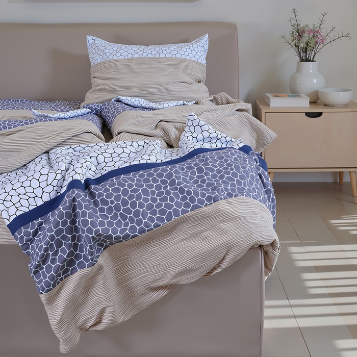 Постельное бельё 1,5сп Экономь и Я 150*225см, 150*225см, 50*70см-1шт, 60г/м2, микрофибра - Фото 1