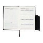 Ежедневник датированный 2025 года, А5, 176 листов ESCALADA, твердая обложка из искусственной кожи, блинтовое тиснение, ляссе, кремовый блок 70 г/м2, чёрный - фото 26181356