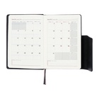 Ежедневник датированный 2025 года, А5, 176 листов ESCALADA, твердая обложка из искусственной кожи, блинтовое тиснение, ляссе, кремовый блок 70 г/м2, чёрный - фото 26181357
