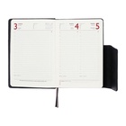 Ежедневник датированный 2025 года, А5, 176 листов ESCALADA, твердая обложка из искусственной кожи, блинтовое тиснение, ляссе, кремовый блок 70 г/м2, чёрный - фото 26181358