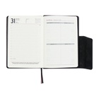 Ежедневник датированный 2025 года, А5, 176 листов ESCALADA, твердая обложка из искусственной кожи, блинтовое тиснение, ляссе, кремовый блок 70 г/м2, чёрный - фото 26181359