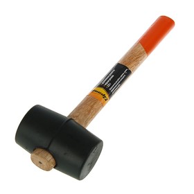 Киянка резиновая Sparta, 450 г, черная резина, деревянная рукоятка