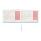 Еженедельник датированный 2025 года 181х127мм, мягкая обложка, искуственная кожа, 64 листа, ESCALADA, блок 70, голубой 10548945 - фото 13459168