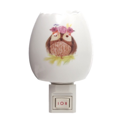 Светильник «Тетушка сова» 1×7 Вт Е11 белый 6×7×11 см