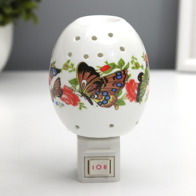 Светильник «Бабочка» 1×7 Вт Е11 белый 7.5×7.5×12 см