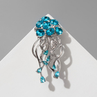 Брошь «Медуза», цвет бело-голубой - Фото 1