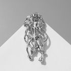 Брошь «Медуза», цвет бело-голубой - Фото 2