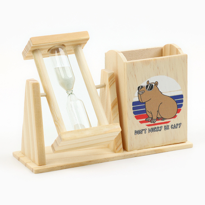 Часы песочные органайзер Don't worry be capy, 13.5×9.5×5 см