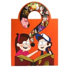 Пакет подарочный с упаковочной бумагой тишью, 22х22х12 см, Гравити Фолз - фото 809302899