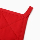 Прихватка «Этель» Christmas melody, саржа, 19×19 см, хлопок 100%, ватин 250 г/м² - Фото 5