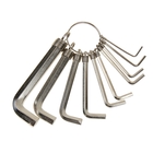 Набор ключей имбусовых Sparta, 1.5–10 мм, 10 шт, никелированный, на кольце - фото 10879