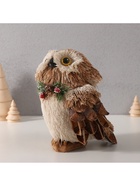 Фигурка новогодняя «Совёнок с шишкой и еловой веточкой на грудке», 12×14×17 см - Фото 5