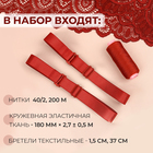 Набор для пошива нижнего белья, цвет бордовый 10783307 - фото 13490726