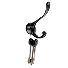 Крючок мебельный CAPPIO RARITY, двухрожковый, цвет черный, 4 шт. - Фото 2