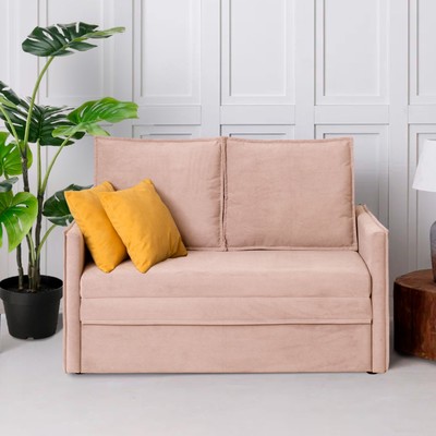 Диван - кровать «Бонн», механизм выкатной, велюр, цвет бежевый