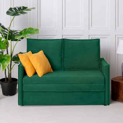 Диван - кровать «Бонн», механизм выкатной, велюр, цвет зелёный