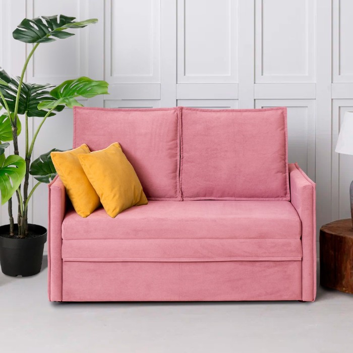 Диван – кровать «Бонн», механизм выкатной, велюр, цвет розовый - Фото 1