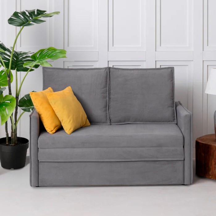 Диван – кровать «Бонн», механизм выкатной, велюр, цвет серый - Фото 1