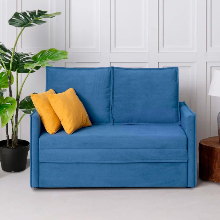 Диван – кровать «Бонн», механизм выкатной, велюр, цвет синий - Фото 1