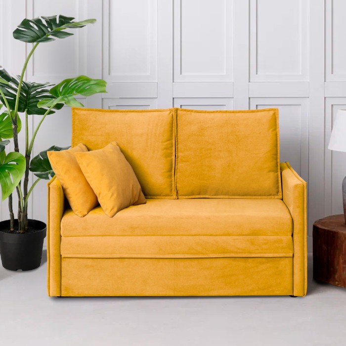 Диван – кровать «Бонн», механизм выкатной, велюр, цвет горчичный - Фото 1