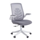 Кресло компьютерное офисное Chairman CH565? с подлокотником, на колёсиках, сетка/ткань, цвет серый/белый пластик - Фото 1