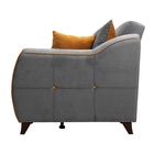 Диван прямой «Френсис ТД 259», механизм книжка, обивка велюр амиго, цвет серый/жёлтый  (артикул 10789677)  большой выбор товаров оптом и в розницу по низким ценам с доставкой