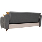 Диван прямой «Френсис ТД 259», механизм книжка, обивка велюр амиго, цвет серый/жёлтый  (артикул 10789677)  большой выбор товаров оптом и в розницу по низким ценам с доставкой