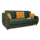 Диван прямой «Френсис ТД 260», механизм книжка, обивка велюр амиго, цвет зелёный/жёлтый  (артикул 10789678)  большой выбор товаров оптом и в розницу по низким ценам с доставкой