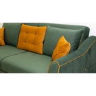 Диван прямой «Френсис ТД 260», механизм книжка, обивка велюр амиго, цвет зелёный/жёлтый  (артикул 10789678)  большой выбор товаров оптом и в розницу по низким ценам с доставкой