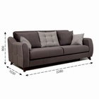 Диван прямой «Френсис ТД 261», механизм книжка, обивка велюр амиго, цвет шоколад/керм  (артикул 10789679)  большой выбор товаров оптом и в розницу по низким ценам с доставкой