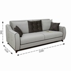 Диван прямой «Френсис ТД 262», механизм книжка, обивка велюр амиго, цвет крем/шоколад  (артикул 10789681)  большой выбор товаров оптом и в розницу по низким ценам с доставкой