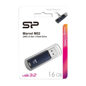 Флешка Silicon Power Marvel M02, 16 Гб, USB 3.2, чт до 100 МБ/c, зап до 20 МБ/c, синяя