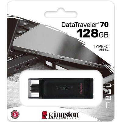 USB флеш накопитель_128 Gb Kingston DT 70 DT70/128GB / TYPE-C / USB 3.2 Gen 1