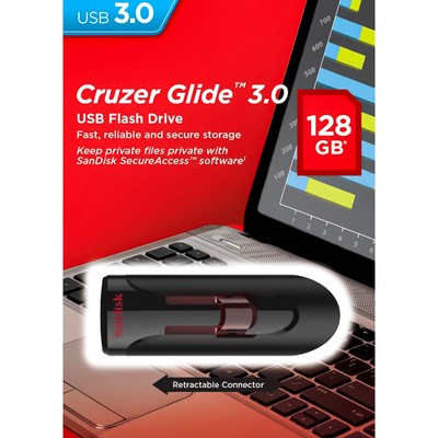 USB флеш накопитель_128 Gb SanDisk Cruzer Glide 3.0 USB 3.0 SDCZ600-128G-G35