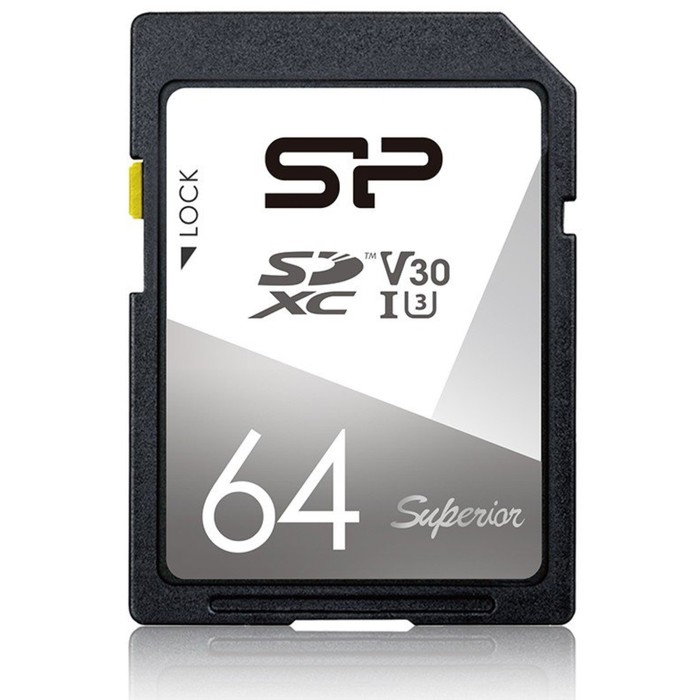 Карта памяти SDXC 64 Gb Silicon Power Superior 100Mb/s UHS-I U3 V30 100/80Mb/s SP064GBSDXCV   108049 - фото 51674010