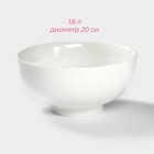 Набор посуды для рамена Доляна, 8 предметов: миска 1.6 л, тарелка d=20 см, 2 ложки, 2 пары палочек, фарфор, белый - Фото 3