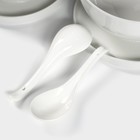 Набор посуды для рамена Доляна, 8 предметов: миска 1.6 л, тарелка d=20 см, 2 ложки, 2 пары палочек, фарфор, белый - Фото 8