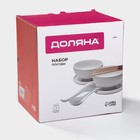 Набор посуды для рамена Доляна, 8 предметов: миска 1.6 л, тарелка d=20 см, 2 ложки, 2 пары палочек, фарфор, белый - Фото 9