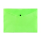 Набор папок-конвертов на кнопке 4 штуки, А4, 180 мкм, Calligrata Neon, полупрозрачные, неоновый МИКС - Фото 4