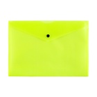 Набор папок-конвертов на кнопке 4 штуки, А4, 180 мкм, Calligrata Neon, полупрозрачные, неоновый МИКС - Фото 5