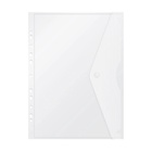 Папка-конверт на кнопке А4, 180 мкм, Calligrata Office, прозрачная, перфорация по длинной стороне, бесцветная - Фото 2