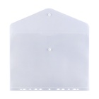 Папка-конверт на кнопке А4, 180 мкм, Calligrata Office, прозрачная, перфорация по длинной стороне, бесцветная - Фото 6