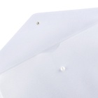 Папка-конверт на кнопке А4, 180 мкм, Calligrata Office, прозрачная, перфорация по длинной стороне, бесцветная - Фото 7